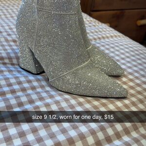 a new day Silver Glitter Ankle Booties
